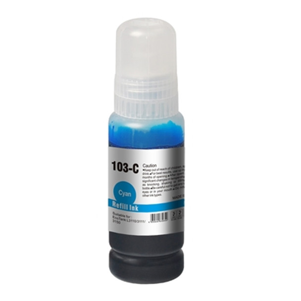 Inklab 103 Epson Compatible Ecotank Cyan Ink Bottle E103C