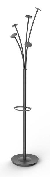 Alba Festival Coat Stand 5 Pegs Black And Silver Grey Pmfesty N PMFEST N