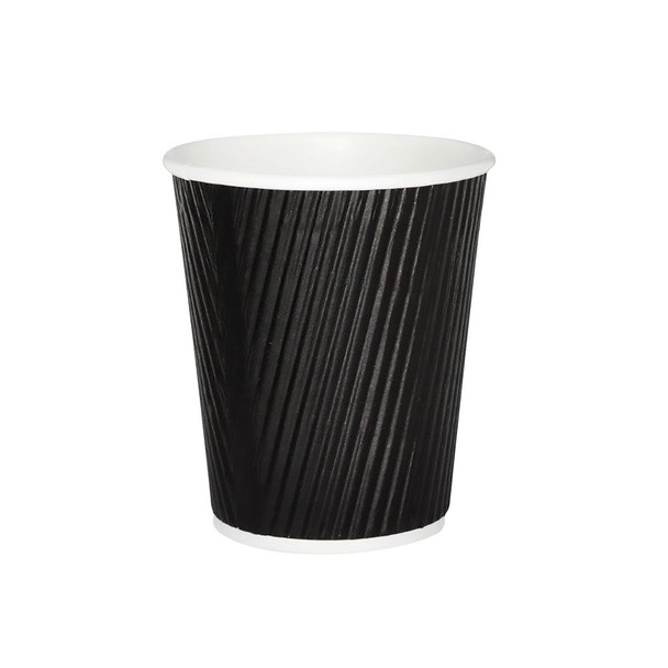 25cl Black Ripple Cup Pack of 500 HVRWBPA08 AS30035