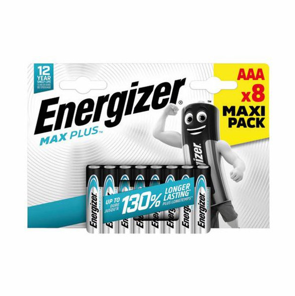 Energizer Max Plus Aaa Alkaline Batteries Pack 8 E303321300