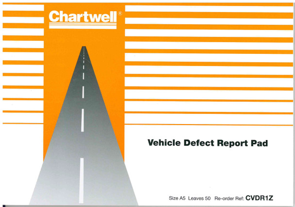 Chartwell A5 Vehicle Defect Reporter Pad 25 Reports In Duplicate CVDR1Z