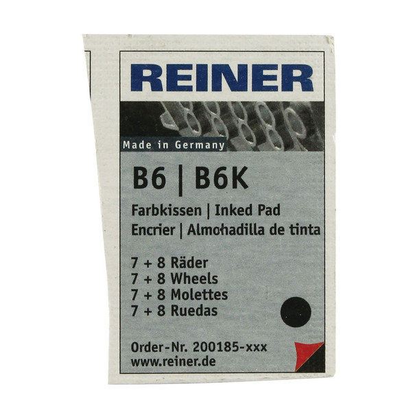 COLOP Reiner B6/8K Replacement Ink Pad Black Pack of 2 RB8KINK EM00163