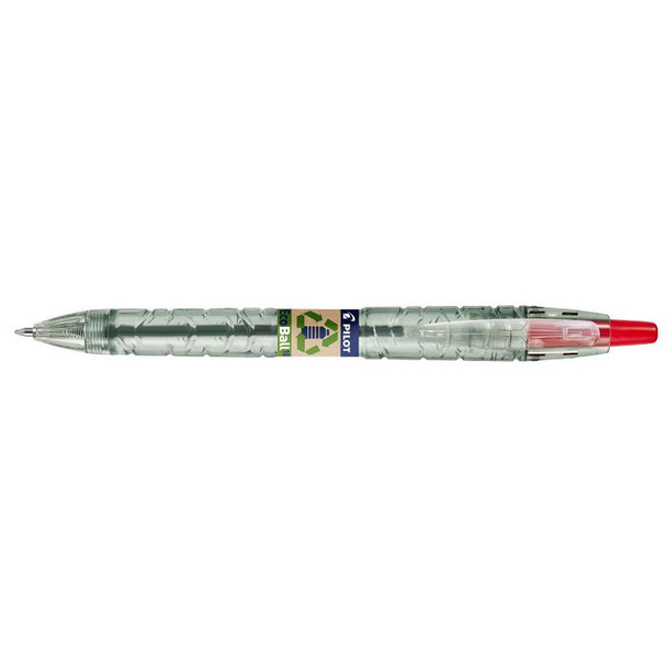 Pilot Ecoball Recycled Ballpoint Pen 1.0Mm Tip 0.27Mm Line Red Pack 10 490250562 4902505621604