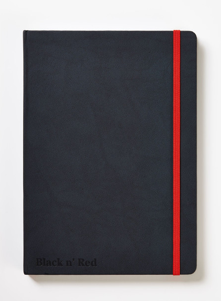 Black N Red A5 Casebound Hard Cover Journal Ruled 144 Pages Black/Red 400033673