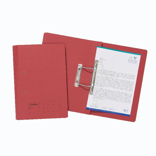 Exacompta Guildhall Transfer File 285gsm Foolscap Red Pack of 25 346-REDZ JT22208