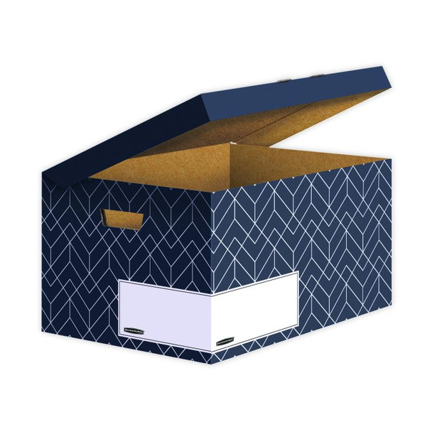 Bankers Box Decor Flip Top Box - Urban Midnight Blue Pack of 5 4483601