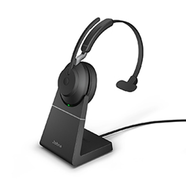 Jabra Evolve2 65 USB-A UC Mono Headset with Charging Stand EVOLVE265UCMONOSTANDA