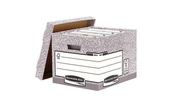 Bankers Box System Heavy Duty Storage Box Grey Pack of 10 81801