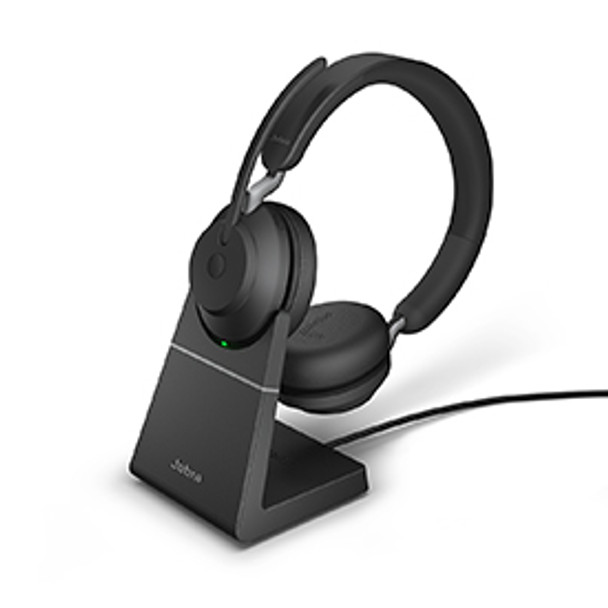 Jabra Evolve2 65 USB-A MS Stereo Headset with Charging Stand EVOLVE265MSSTEREOSTANDA