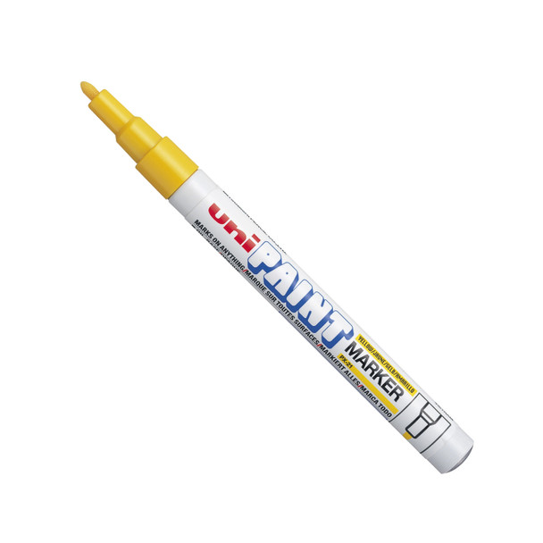 Uni Px-21 Paint Marker Fine Bullet Tip 1.2Mm Yellow Pack 12 558619000