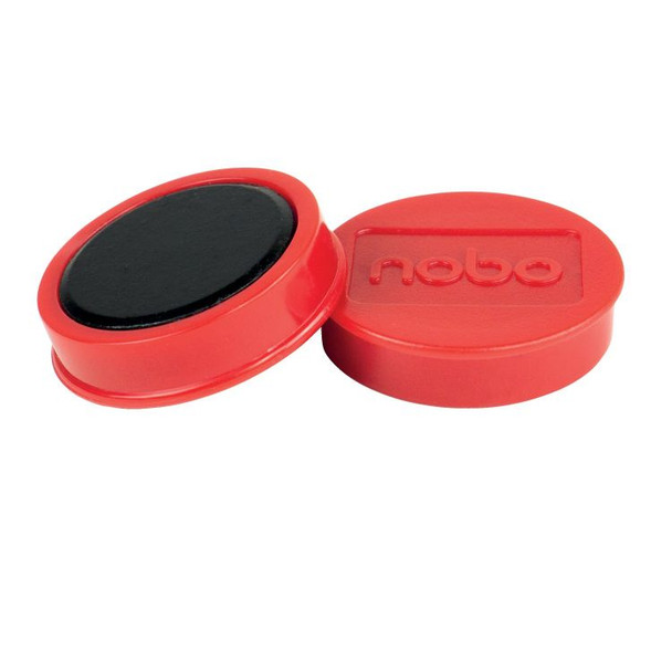 Nobo 1915314 Magnetic 38mm Red Whiteboard Magnets Pack of 10 1915314