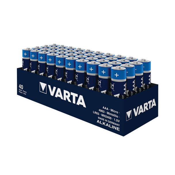 Varta Longlife Power AAA Battery Pack of 40 04903121394 VR93030