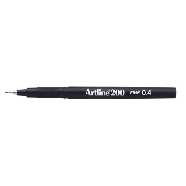 Artline 200 Fineliner Pen Fine Black Pack of 12 A2001 AR83025