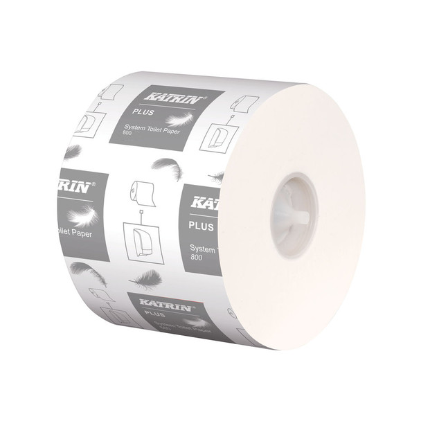 Katrin Plus System Toilet Paper 800 White Pack of 36 66940 KZ06694