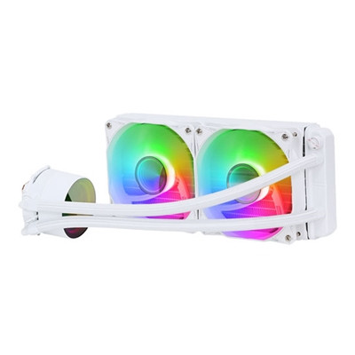 Cit Pro Glacier Infinity White Aio Cooler 240Mm 2X 120Mm Argb Fans Copper Heatsi CIT-PRO-GLW-240