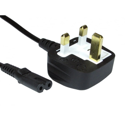 Mains to Figure 8 C7 Black Power Cable 2m RB-298