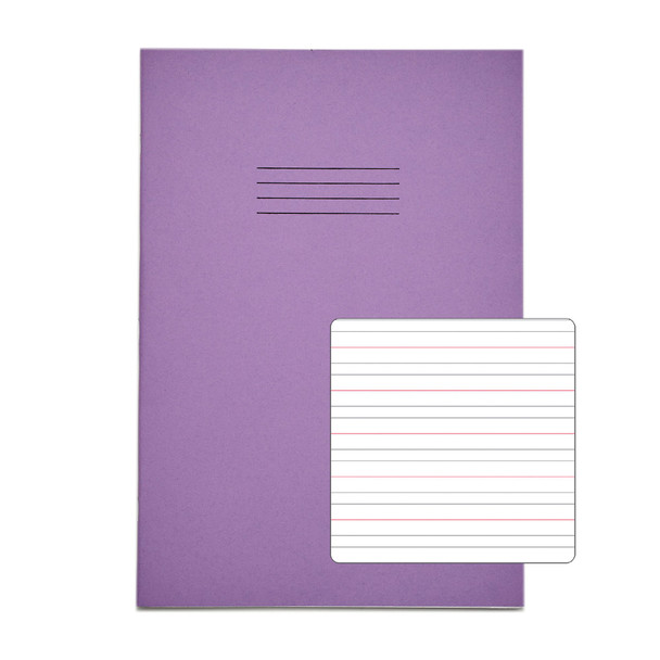 Rhino A4 Learn To Write Book 40 Page Narrow-Ruled Red & Grey Lines Purple Pack 1 VEX334-415-2 Rhino A4 Learn To Write Book 40 Page Narrow-Ruled Red & Grey Lines Purple Pack 1 VEX334-415-2