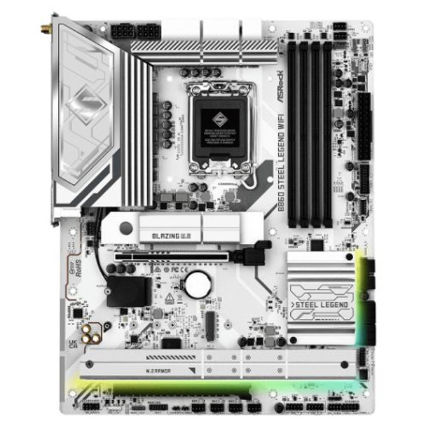 Asrock B860 STEEL LEGEND WIFI Intel B860 1851 Atx 4 Ddr5 Hdmi Dp Tb4 Wi-Fi 6E 2. B860 STEEL LEGEND WIFI