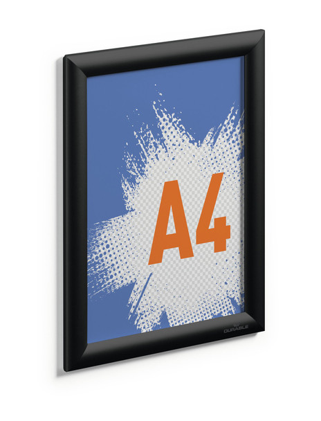 Durable Aluminium Snap Frame A4 Black - 479601 479601