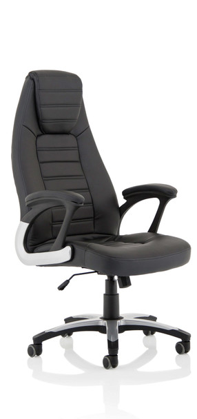 Dynamic Metropolis High Back Black Leather Look Executive Office Chair With Fixe EX000230