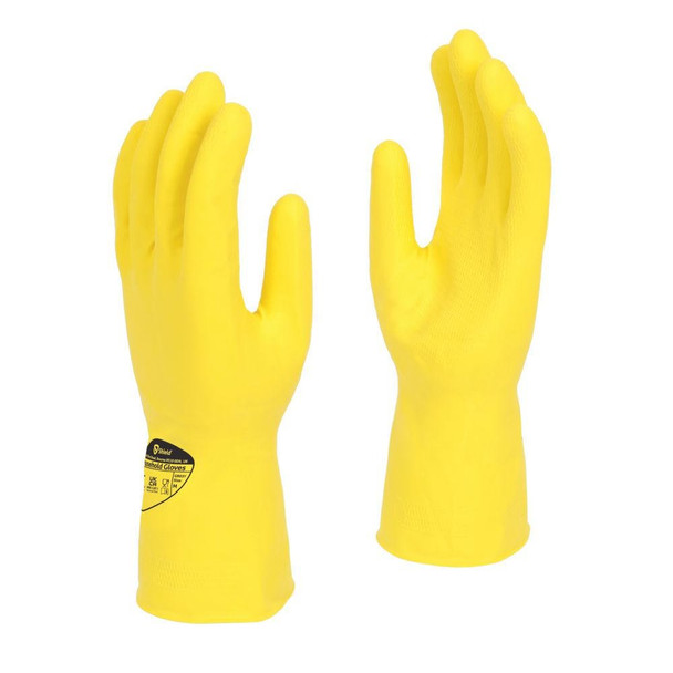 Shield Latex Rubber Household Gloves Medium Yellow Pair - GR03/YELLOWMEDIUM GR03/YellowMedium