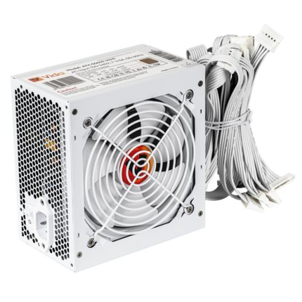 Vida 500W Atx Psu 80+ Bronze Fluid Dynamic Ultra-Quiet Fan Pcie Flat White Cable ATX-500W-WHT Vida 500W Atx Psu 80+ Bronze Fluid Dynamic Ultra-Quiet Fan Pcie Flat White Cable ATX-500W-WHT