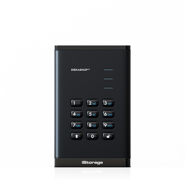 iStorage diskAshur3 SSD 256-bit 16TB - Black IS-DA3-256-SSD-16000-B