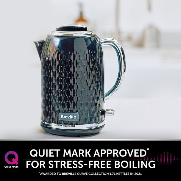 Breville Curve Electric 3Kw Kettle 1.7L Capacity Fast Boil Black & Chrome  - Vkt VKT 017 Breville Curve Electric 3Kw Kettle 1.7L Capacity Fast Boil Black & Chrome  - Vkt VKT 017