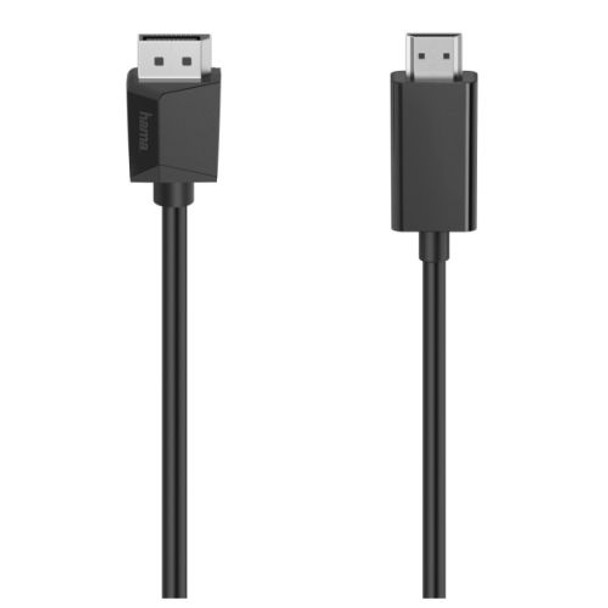 Hama Displayport Male To Hdmi Male Converter Cable Ultra-Hd 4K 1.5 Metre Black 00200712