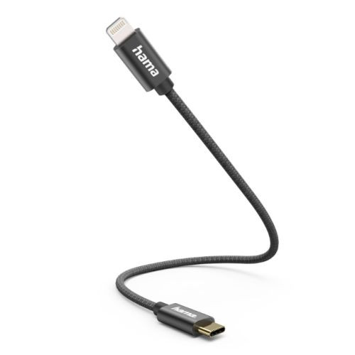 Hama Charging/Data Usb-C To Lightning Cable 480Mbps Nylon Sheath Gold-Plated 0.2 00201601