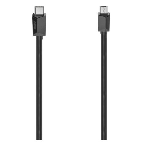 Hama Usb-C Male To Micro Usb Male Usb 2.0 0.75 Metre Black 00200644