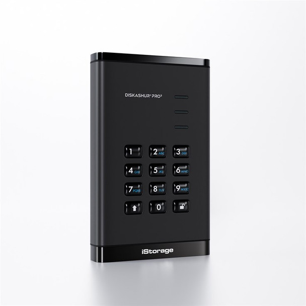 iStorage diskAshur PRO3 HDD 256-bit 2TB FIPS 140-3 Level 3 IS-DAP3-256-2000-F