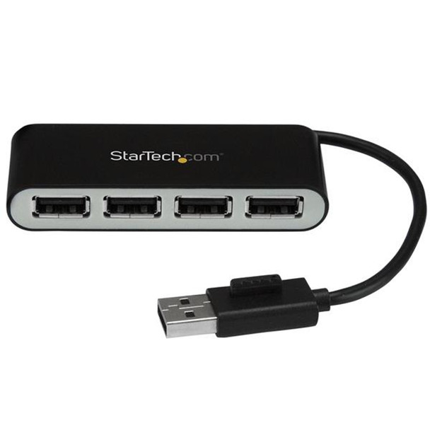 Startech ST4200MINI2 4-Port Portable USB 2.0 Hub Black ST4200MINI2