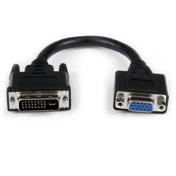 StarTech.com 8 " DVI to VGA Cable Adaptor DVI-I Male to VGA Female DVIVGAMF8IN StarTech.com 8 " DVI to VGA Cable Adaptor DVI-I Male to VGA Female DVIVGAMF8IN