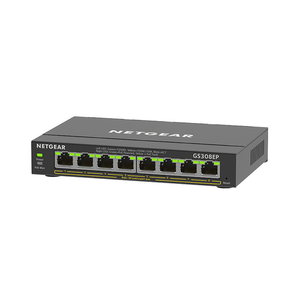 Netgear GS308EP 8 Port L2/L3 Managed POE Network Switch GS308EP-100UKS