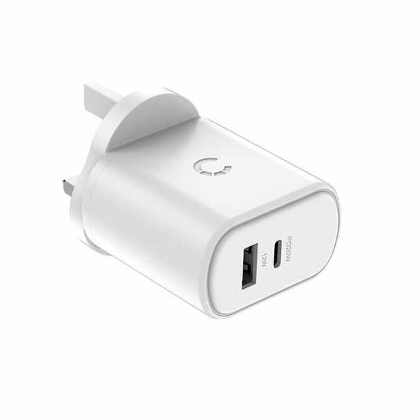 Cygnett PowerPlus 32W USB-C PD Dual Port Wall Charger  - White Indoor AC White CY3622POFLW
