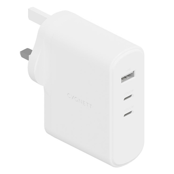 Cygnett Power Plus 24W 4 USB-A Multiport Wall Charger White Indoor AC White CY4374PDWCH