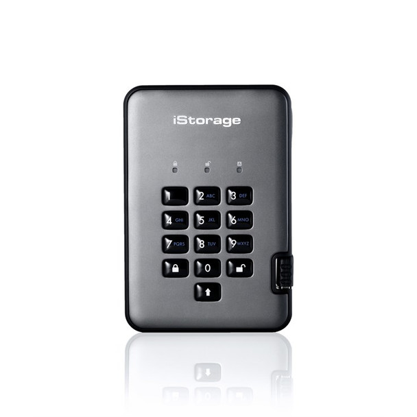 iStorage diskAshur PRO2 256-bit 500GB USB 3.1 secure encrypted hard drive IS-DAP IS-DAP2-256-500-C-X