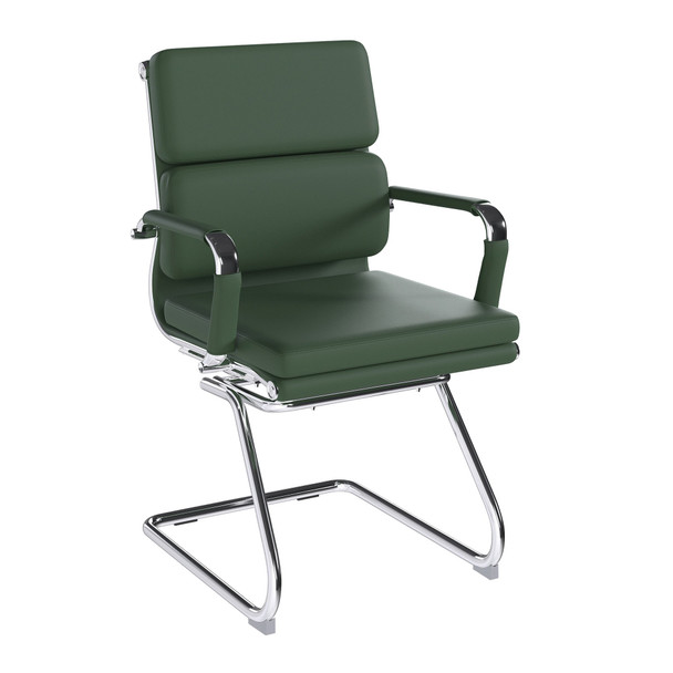 Nautilus Designs Avanti Medium Back Bonded Leather Cantilever Visitor Chair With BCL/5003AV/FGN