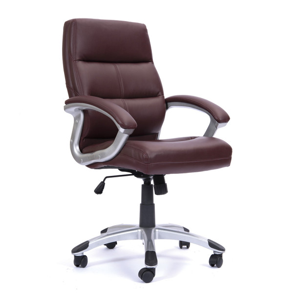 Nautilus Designs Greenwich High Back Leather Effect Executive Office Chair With BCP/T101/BY