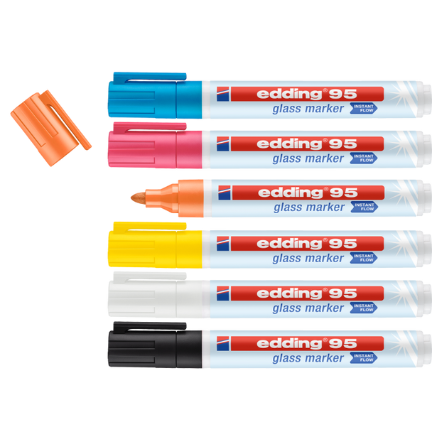 edding 95 Glass marker Pack of 6 EDD4-95-6