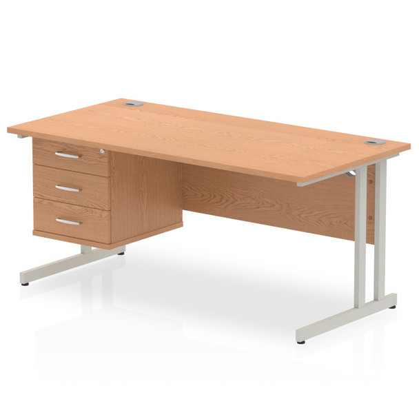 Dynamic Impulse W1600 X D800 X H730mm Straight Office Desk Cantilever Leg With 1 MI002667 Dynamic Impulse W1600 X D800 X H730mm Straight Office Desk Cantilever Leg With 1 MI002667