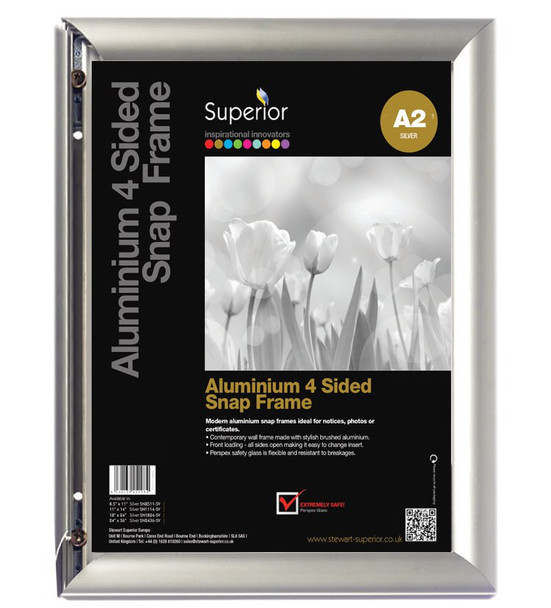 Seco A2 Brushed Aluminium Snap Frame Silver - AM-A2SV AM-A2SV Seco A2 Brushed Aluminium Snap Frame Silver - AM-A2SV AM-A2SV