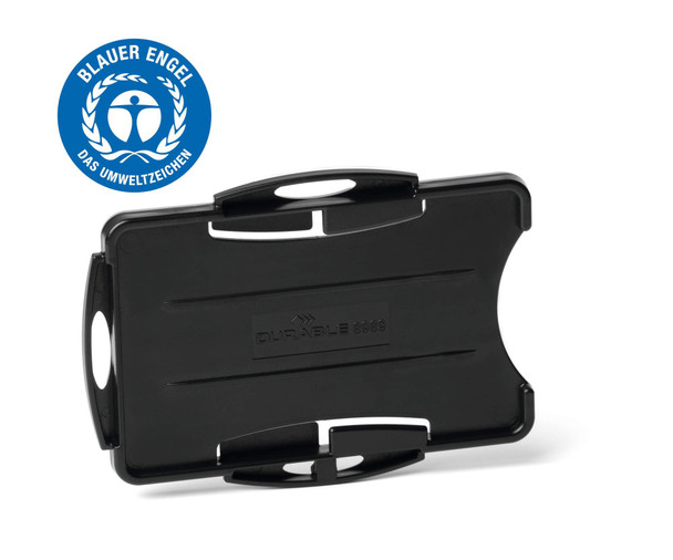 Durable Blue Angel Certified Id Badge Holder for 2 Badges Portrait Or Landscape 898901