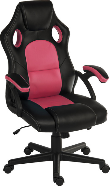 Teknik Kyoto Contemporary Gaming Chair With Fixed Arms Pink - 6996 6996