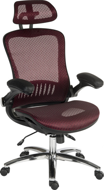 Teknik Harmony High Back Executive Mesh Office Chair With Height Adjustable Arms 6956RED