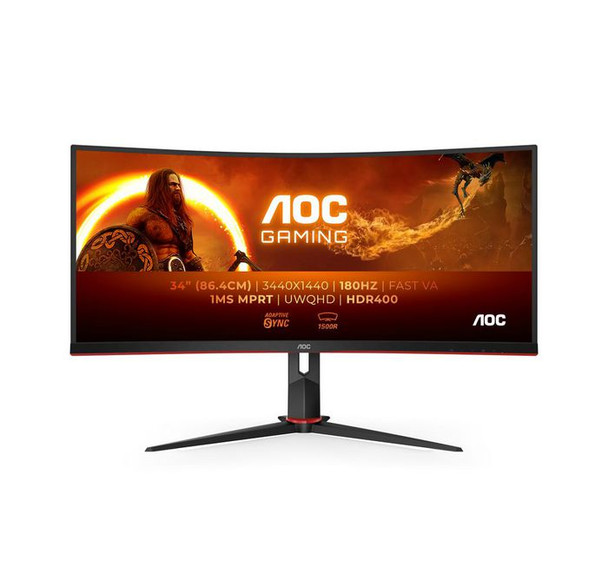 AOC CU34G2XP/BK Bk Computer Monitor 86.4 Cm CU34G2XP/BK