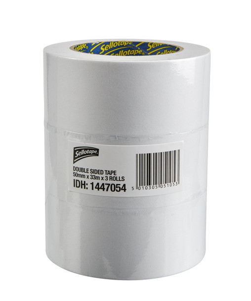 Sellotape Easy Peel Extra Strong Double Sided Tape 50Mm X 33M Pack 3 - 1447054 1447054 Sellotape Easy Peel Extra Strong Double Sided Tape 50Mm X 33M Pack 3 - 1447054 1447054