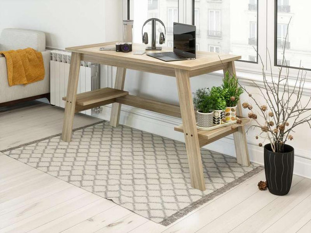 Baylor Trestle Home Office Desk W1400 X D580 X H745mm Sonoma Oak 7700004 7700004