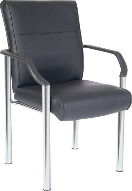 Greenwich Leather Faced Reception Chair Black B689 B689